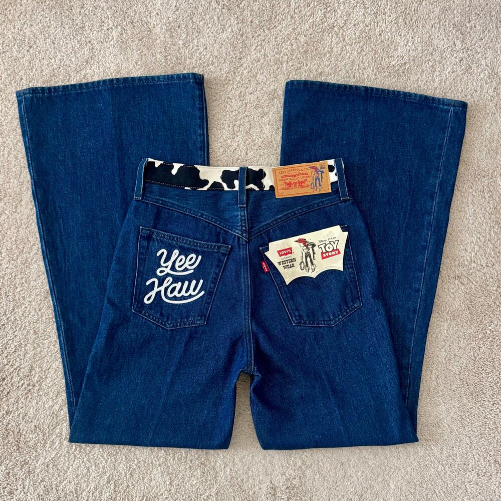 Levi’s Pixar Toy Story Jessie Western Ribcage Bell Flare Jean Women 29 Cowgirl - Picture 1 of 16